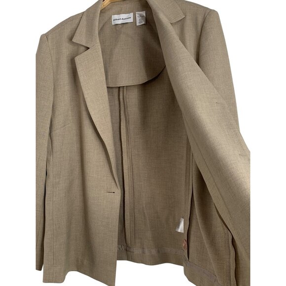 Alfred Dunner Womens Blazer Size 16 Tan Polyester 2 Button Jacket REE10485 - Picture 6 of 8